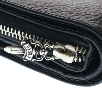 Chrome Hearts SQ Zip Bill Square Zip Leather Wallet Black — view 6