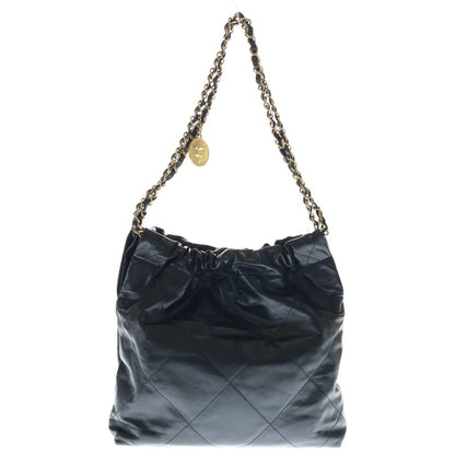 Chanel 22 Tote Chain Black Shiny Calfskin Gold — view 2