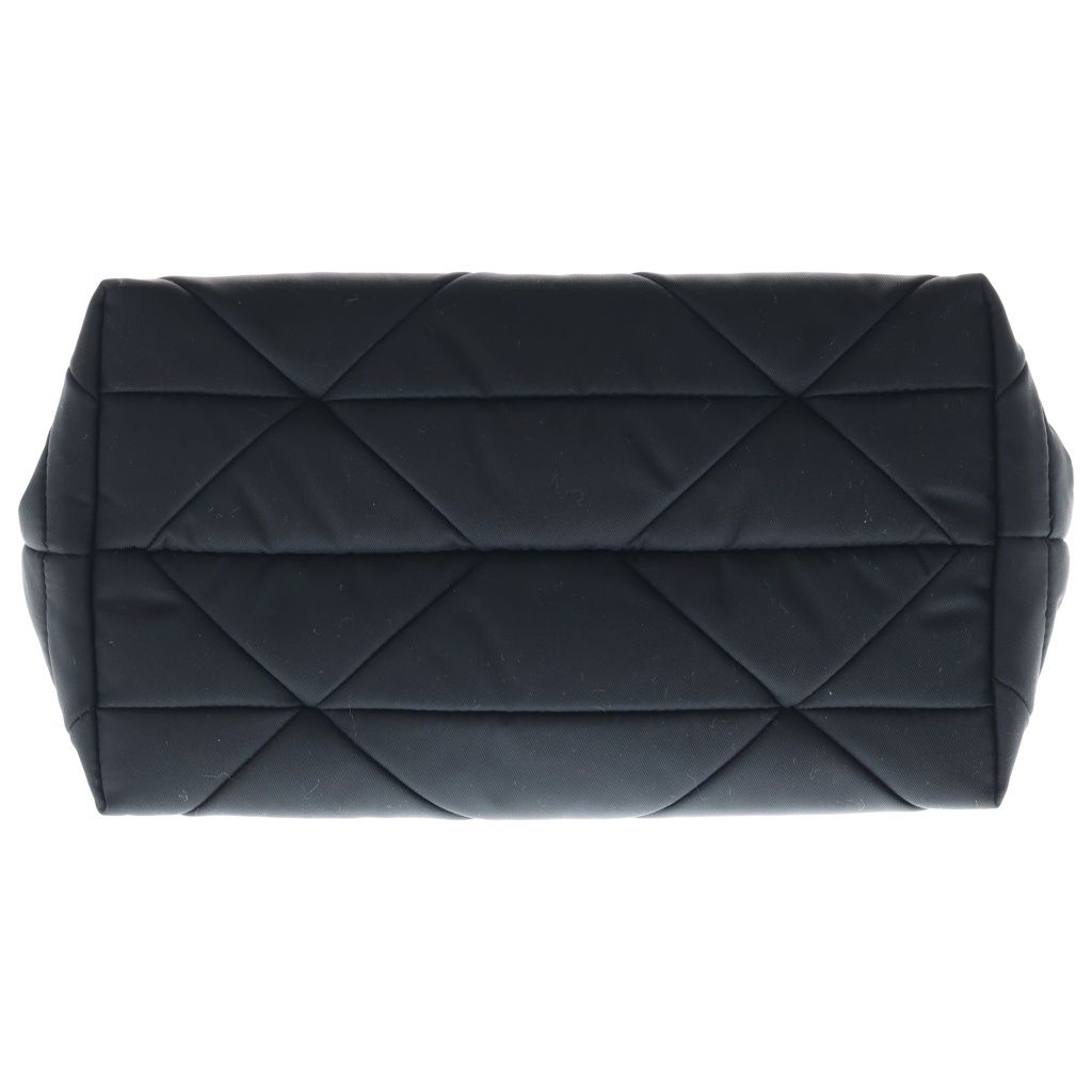 Prada Tessuto Quilted 2-Way Shoulder Bag Black Nylon Leather Silver — view 4