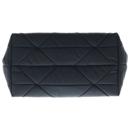 Prada Tessuto Quilted 2-Way Shoulder Bag Black Nylon Leather Silver — view 4