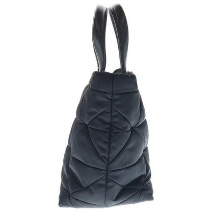 Prada Tessuto Quilted 2-Way Shoulder Bag Black Nylon Leather Silver — view 3
