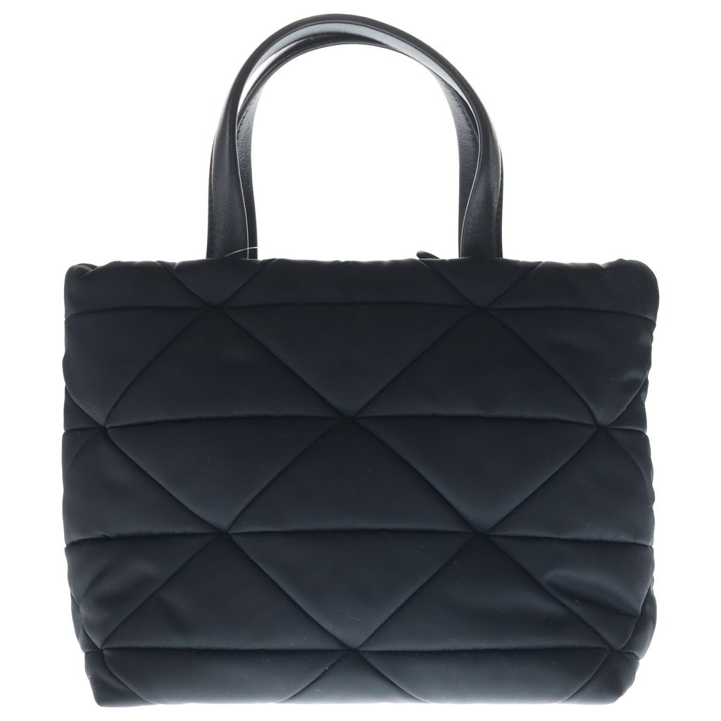 Prada Tessuto Quilted 2-Way Shoulder Bag Black Nylon Leather Silver — view 2