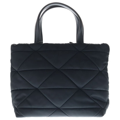 Prada Tessuto Quilted 2-Way Shoulder Bag Black Nylon Leather Silver — view 2