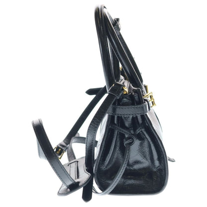 Prada Boni 2-Way Shoulder Bag Black Leather Gold — view 3