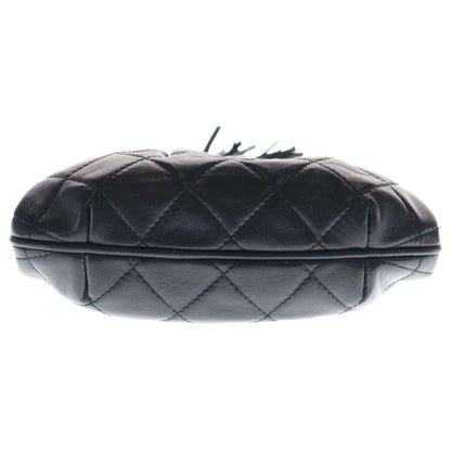 Chanel Quilted CC Logo Lambskin Leather Kiss Lock Fringe Chain Shoulder — view 4