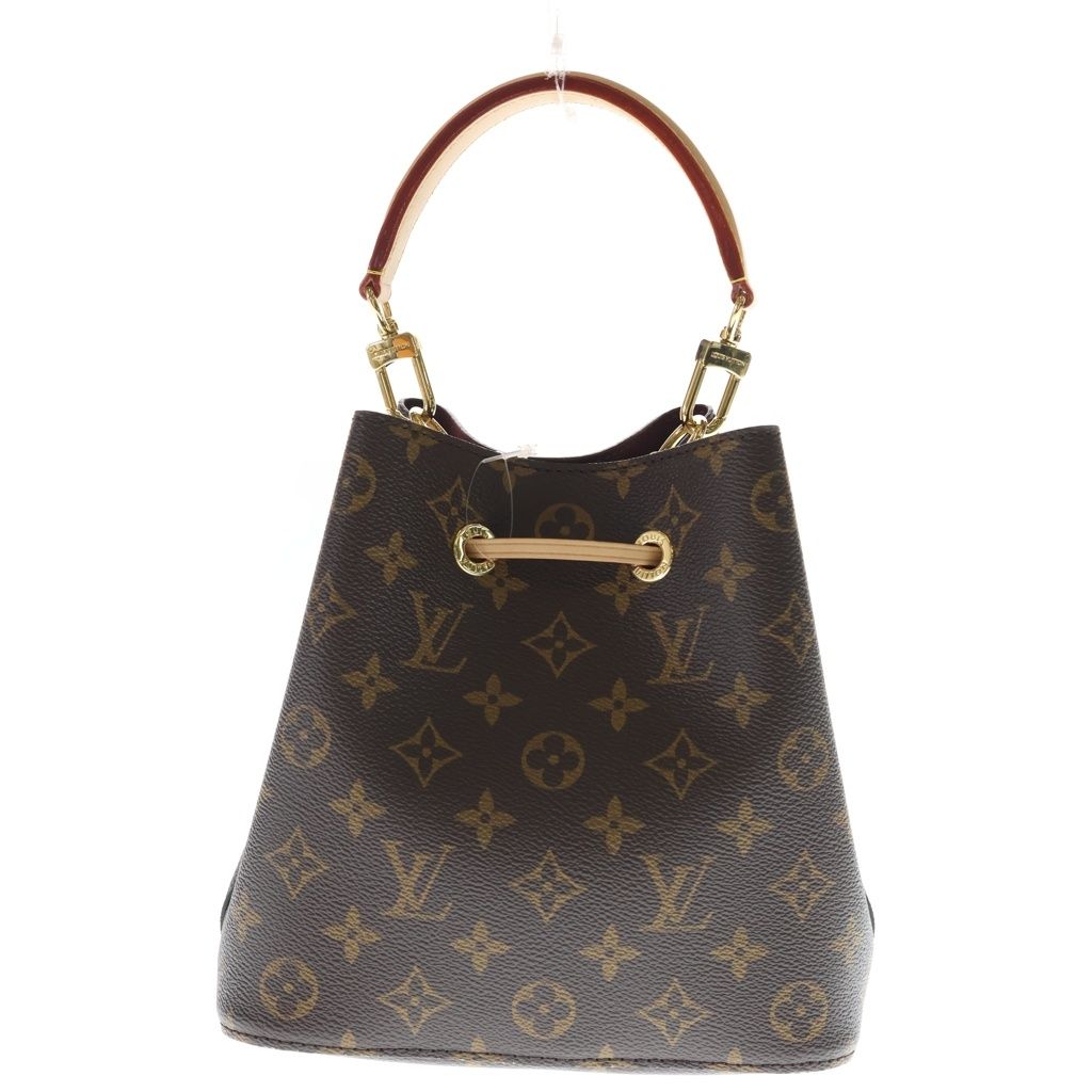 Louis Vuitton Monogram Neo Noe BB 2-Way Shoulder Bag Brown Leather Gold — view 2
