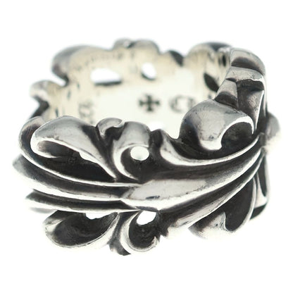 Chrome Hearts Dbl Flrl Crs Double Floral Cross Ring Silver — view 3
