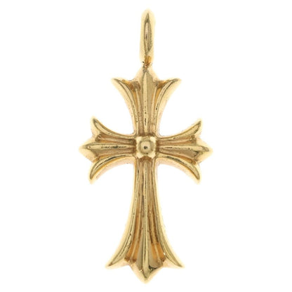 Chrome Hearts 22k Tny Crsf P Emld Tiny Fat Cross Pave Emerald Pendant Gold — view 2