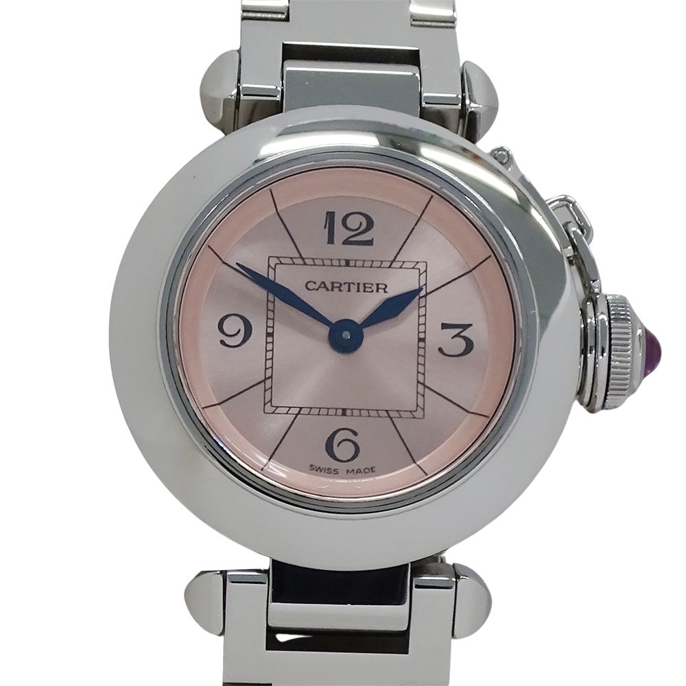 Cartier Watch Miss Pasha Quartz Stainless Steel Silver Pink Round Polished — view 2