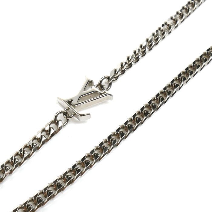 Louis Vuitton Metal Pendant Damier Staple Necklace 45 50 55 cm — view 3