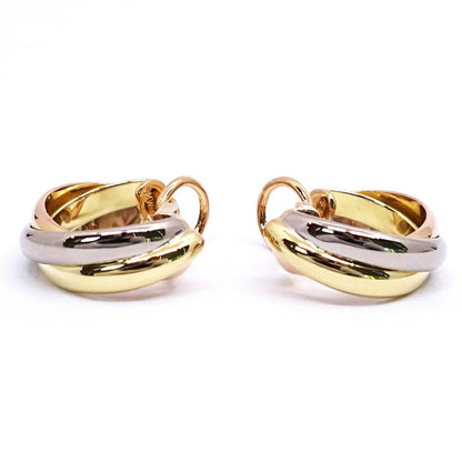 Cartier 18k Yellow Gold WG PG Trinity Earrings Bullion — view 6