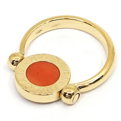 Bvlgari Bulgari 18k Yellow Gold Flip Ring Reversible Onyx Coral — view 7