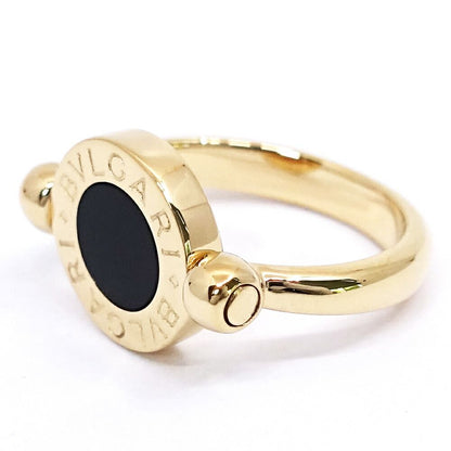 Bvlgari Bulgari 18k Yellow Gold Flip Ring Reversible Onyx Coral — view 3