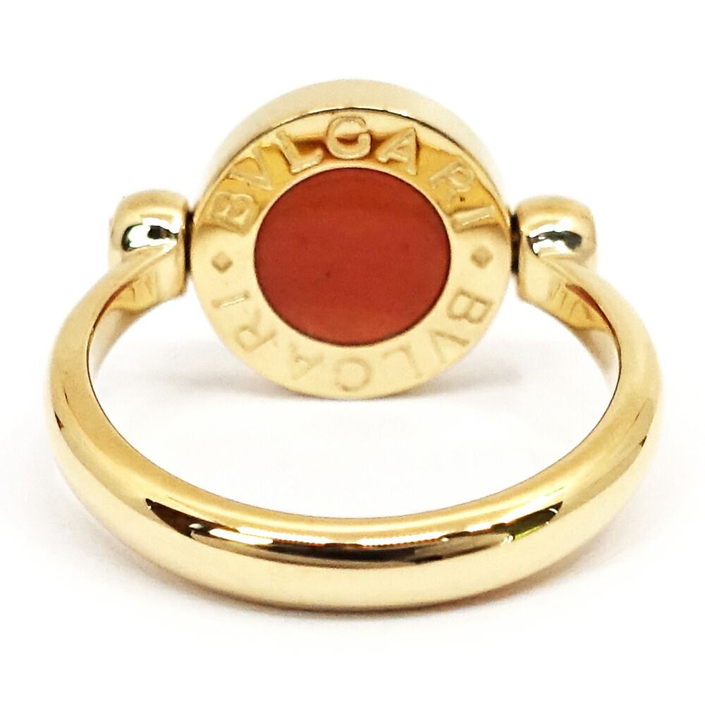Bvlgari Bulgari 18k Yellow Gold Flip Ring Reversible Onyx Coral — view 5