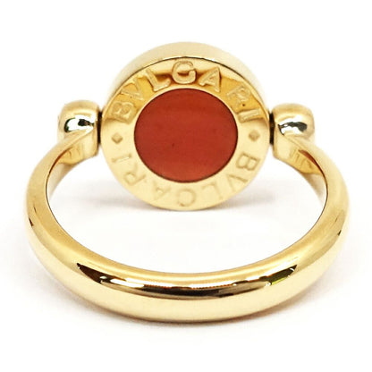 Bvlgari Bulgari 18k Yellow Gold Flip Ring Reversible Onyx Coral — view 5