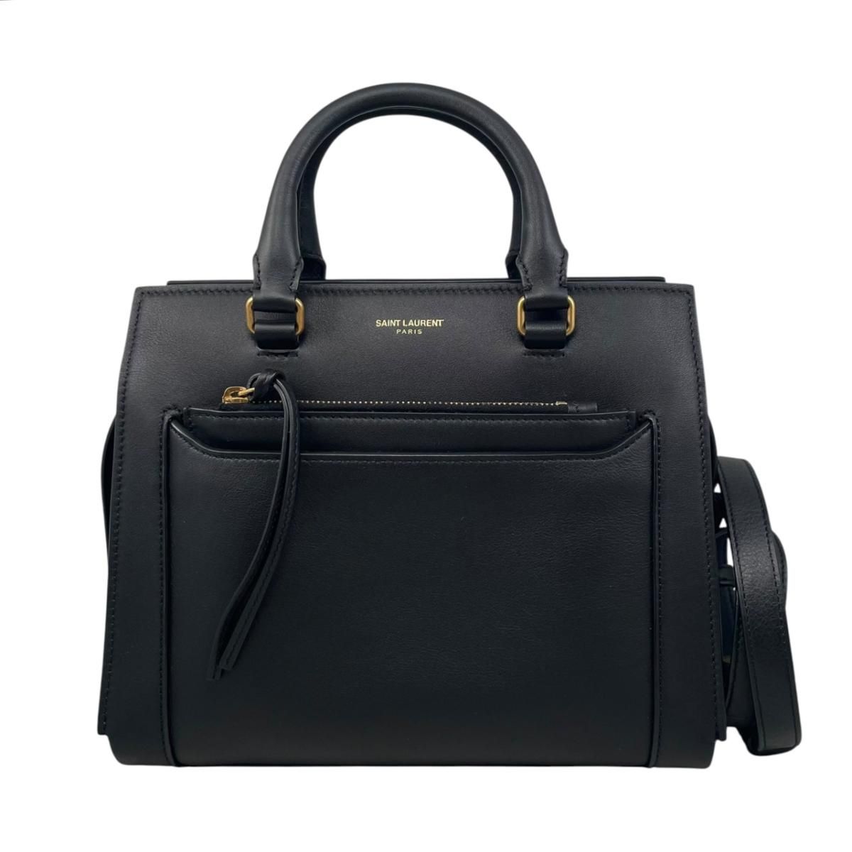 Saint Laurent Shoulder Bag Eastside Small Calf Leather Logo Black Gold