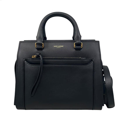 Saint Laurent Shoulder Bag Eastside Small Calf Leather Logo Black Gold