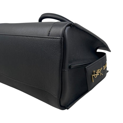 Saint Laurent Shoulder Bag Eastside Small Calf Leather Logo Black Gold — view 7