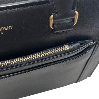 Saint Laurent Shoulder Bag Eastside Small Calf Leather Logo Black Gold — view 9