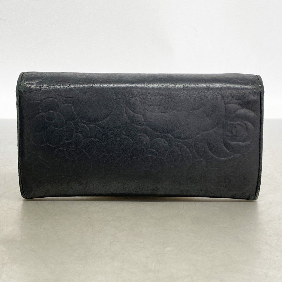 Chanel Wallet Camellia Lambskin Black Silver — view 8