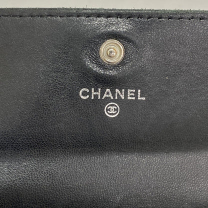 Chanel Wallet Camellia Lambskin Black Silver — view 4