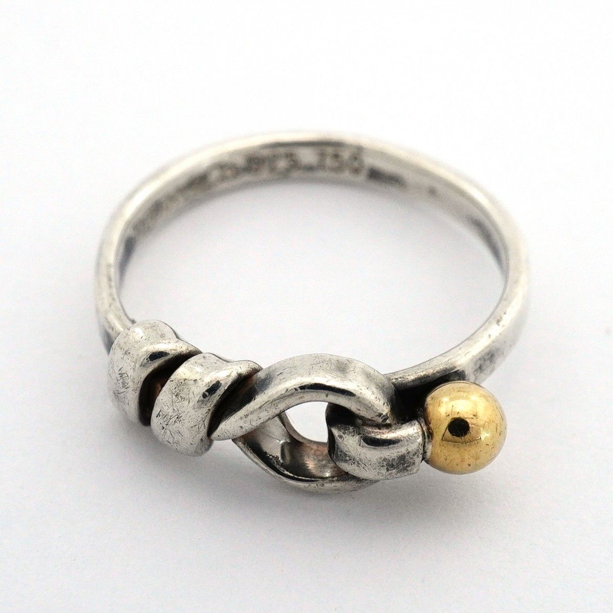 Tiffany & Co Ring Hook Eye 18k Yellow Gold 925 Sterling Silver — view 3