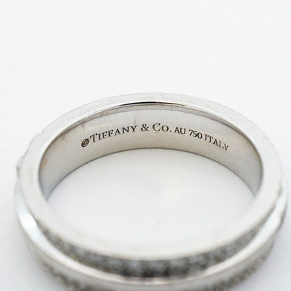 Tiffany & Co Ring T Narrow Pave 18k White Gold Diamond — view 4
