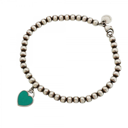 Tiffany & Co Bracelet Return to Heart 925 Sterling Silver Blue