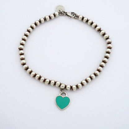 Tiffany & Co Bracelet Return to Heart 925 Sterling Silver Blue — view 3