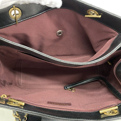 Chanel Shoulder Bag Quilted Lambskin Black Gold — view 4