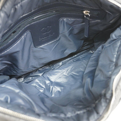 Chanel Shoulder Bag Coco Cocoon Nylon Gray Silver — view 4