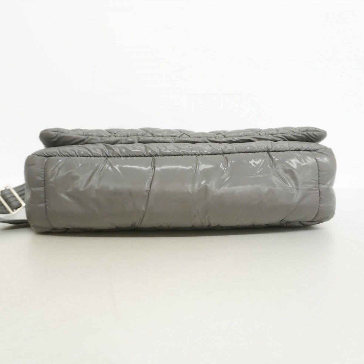 Chanel Shoulder Bag Coco Cocoon Nylon Gray Silver — view 3
