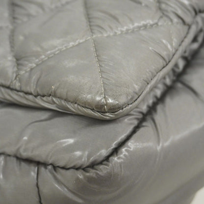 Chanel Shoulder Bag Coco Cocoon Nylon Gray Silver — view 8