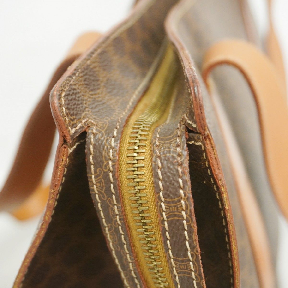 Celine Tote Macadam Brown Gold — view 8