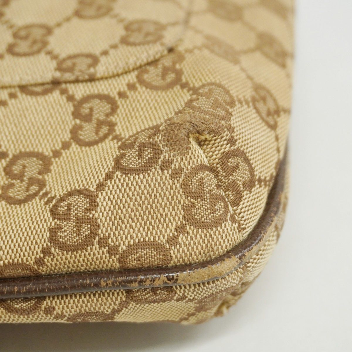 Gucci Shoulder Bag GG Canvas Brown Silver — view 6