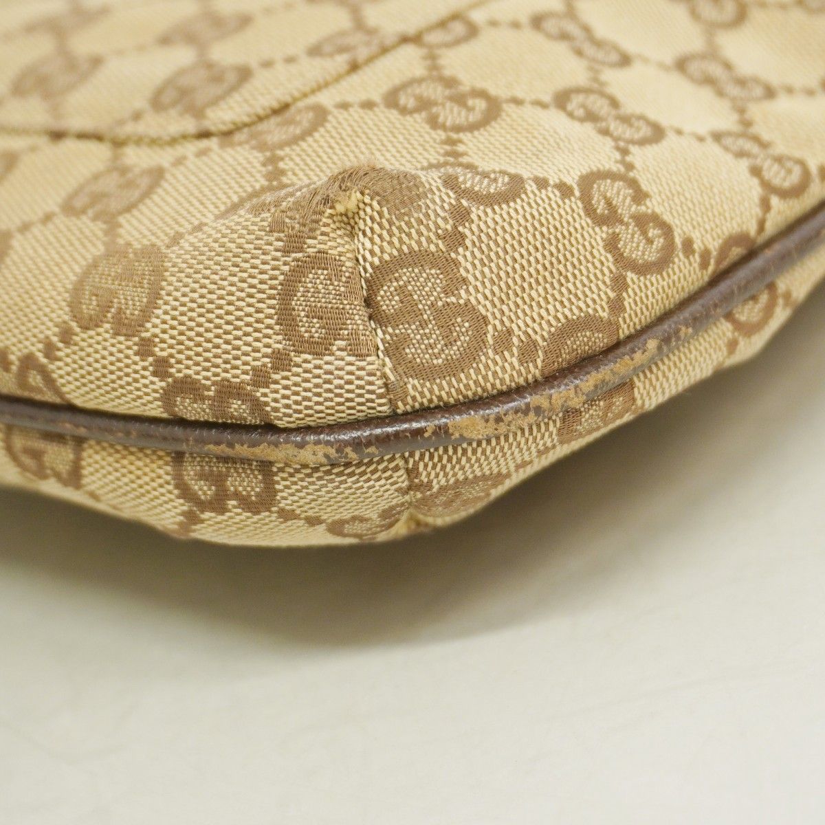 Gucci Shoulder Bag GG Canvas Brown Silver — view 7