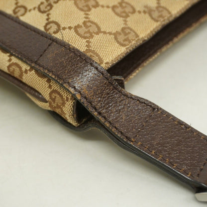 Gucci Shoulder Bag GG Canvas Brown Silver — view 9