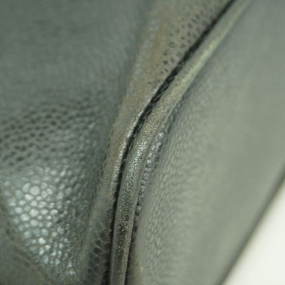 Chanel Shoulder Bag Caviar Leather Black Gold — view 6