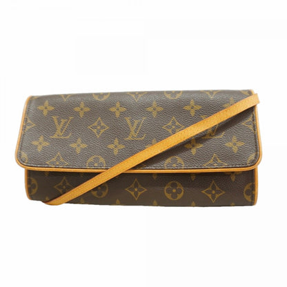 Louis Vuitton Shoulder Bag Monogram Pochette Twin GM Brown