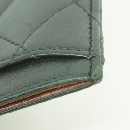 Chanel Card Case Quilted Lambskin Black Silver — view 5