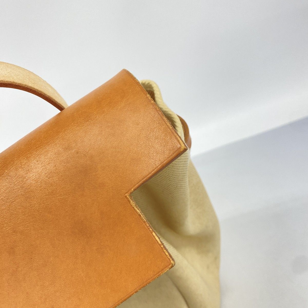 Hermes Handbag Toile Ash Natural Silver 2-Way — view 7