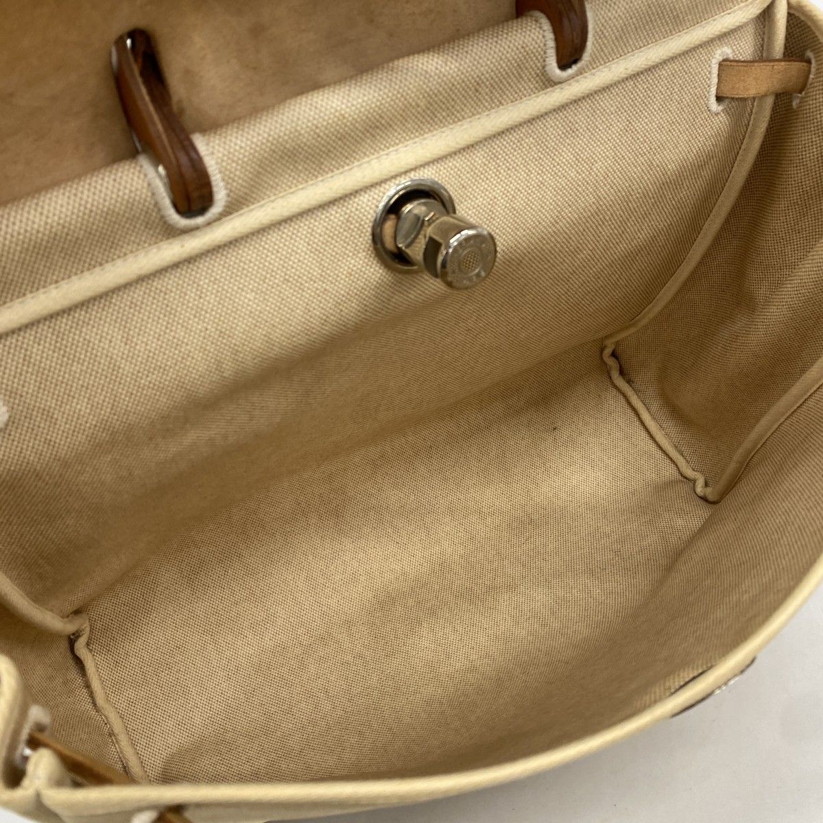 Hermes Handbag Toile Ash Natural Silver 2-Way — view 4