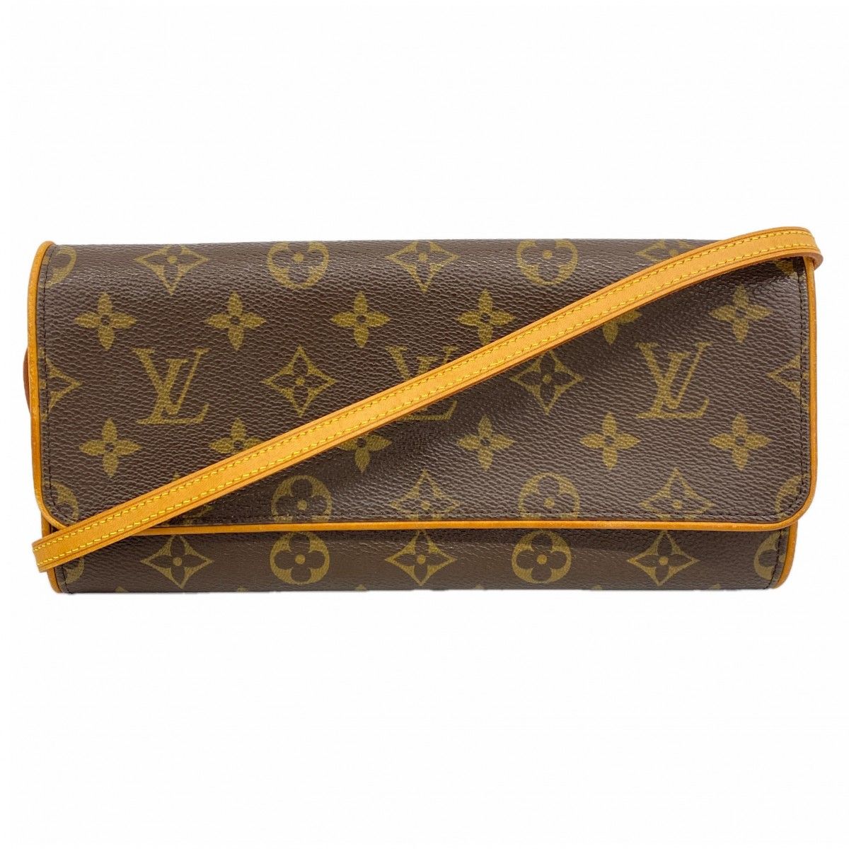 Louis Vuitton Shoulder Bag Monogram Pochette Twin GM Brown
