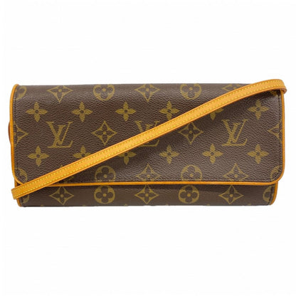 Louis Vuitton Shoulder Bag Monogram Pochette Twin GM Brown