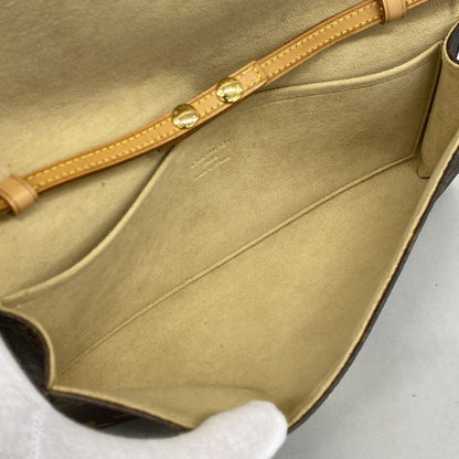 Louis Vuitton Shoulder Bag Monogram Pochette Twin GM Brown — view 4