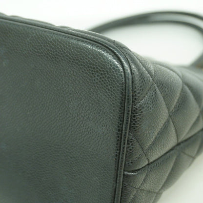 Chanel Tote Medallion Caviar Leather Black Gold — view 7