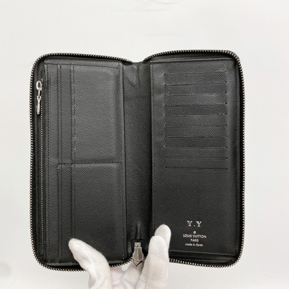 Louis Vuitton Wallet Monogram Eclipse Zippy Vertical Black — view 3