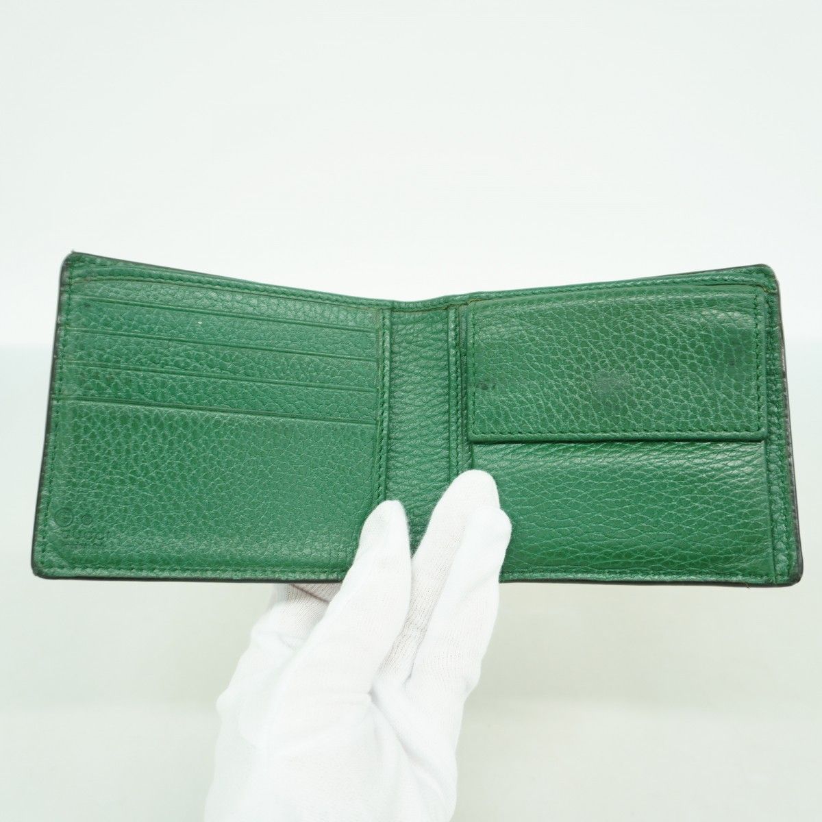 Gucci Wallet Interlocking Leather Black Silver — view 3