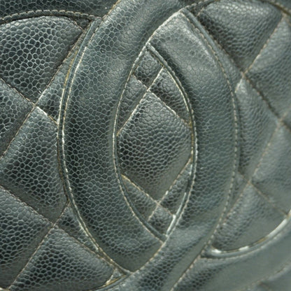 Chanel Tote Medallion Caviar Leather Black Gold — view 8