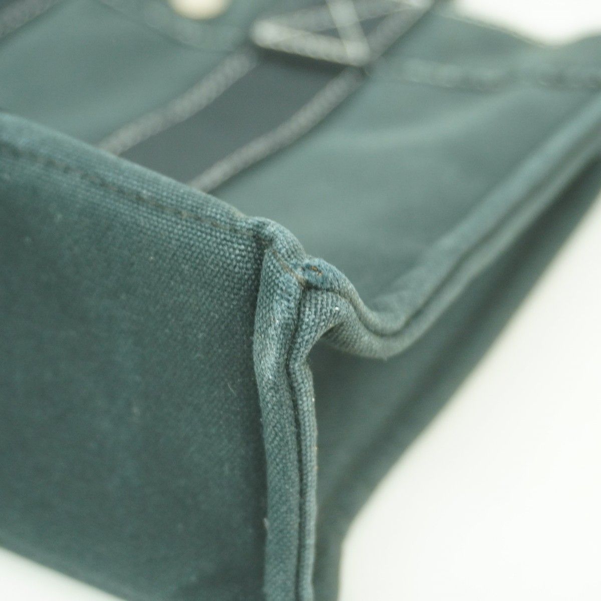 Hermes Handbag Deauville PM Canvas Black Silver — view 6